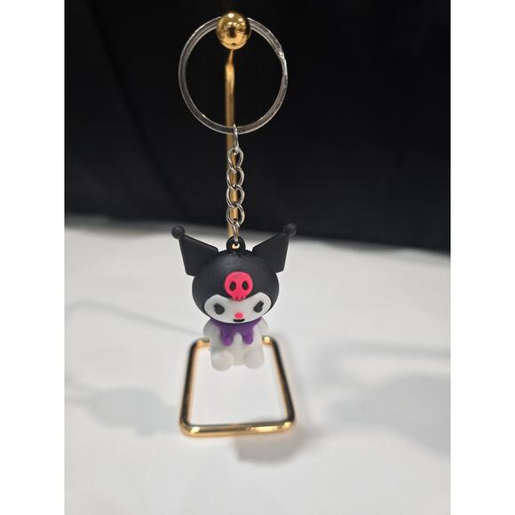 Kuromi Sanrio 5 Piece Bundle-1 Pen, 2 Plush Charms, 1 Stress Ball, 1 Key Chain - Picture 5 of 6